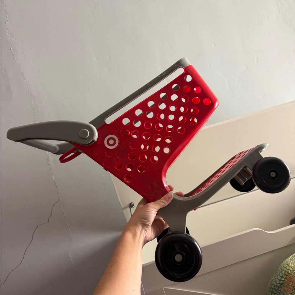 Target Red and Gray Kids Toy Shopping Cart